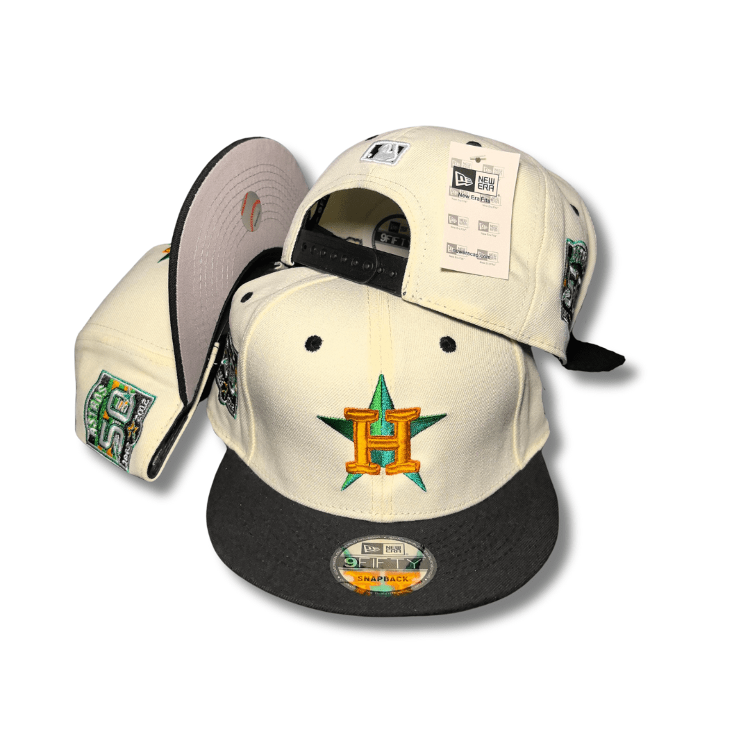 New Era Houston Astros Mascot Pin 59FIFTY Cream, Black Cap