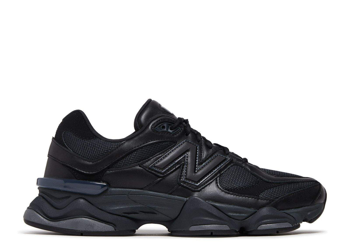 New Balance 9060 Triple Black Leather Sneakers