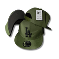 Los Angeles Dodgers Olive Green with Black Embroidered Logo Snapback Cap