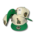 Los Angeles Dodgers 9FIFTY with Green Visor Classic White and Green Snapback Cap