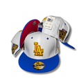 Los Angeles Dodgers White and Blue with 75th World Series Patch Snapback Cap