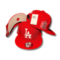 LA Baseball Team with World Series Side Patch and White Embroidered Logo Red Snapback Cap