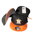 Houston Astros Black and Orange with Star Embroidery Snapback Cap