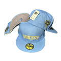 New Era Boston Embroidered Script and Commemorative Patch Fitted Cap
