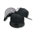 Los Angeles Dodgers Blackout with Tonal Logo Black Fitted Cap