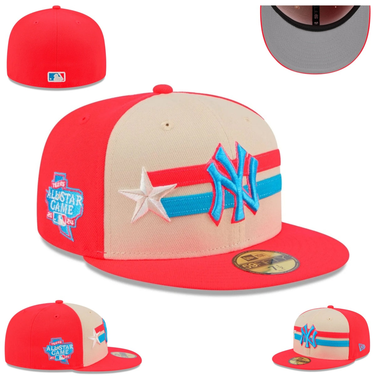 New York Yankees 2024 All-Star Game Cap - Red and Beige