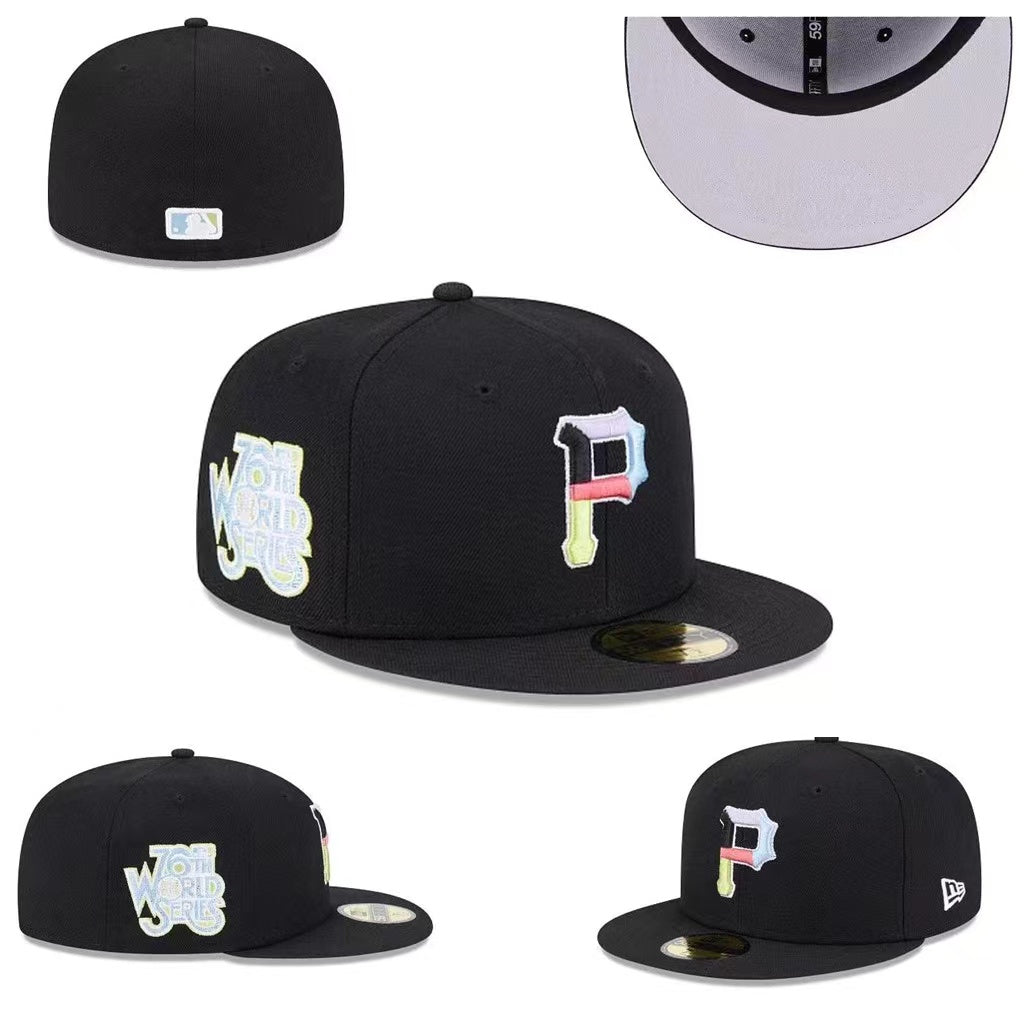 Pittsburgh Pirates 70th World Series Custom Fitted Hat - Black
