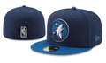Minnesota Timberwolves NBA Snapback Cap with Embroidered Wolf Logo and Blue Brim - Navy