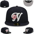 New York Yankees Fitted Cap - Black with Embroidered Detailing