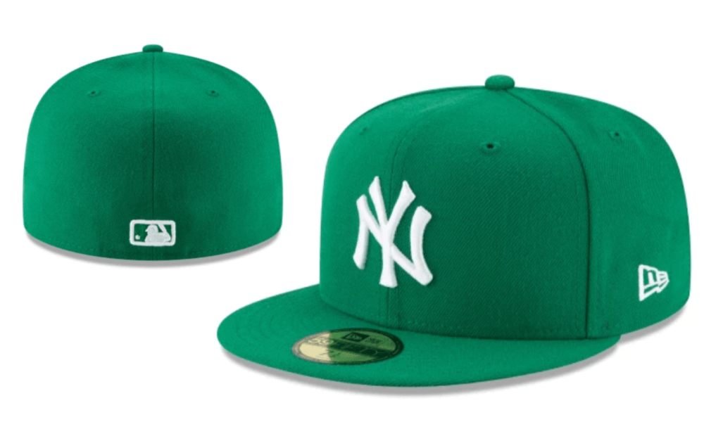 New York Yankees 59FIFTY Hat with White Logo - Green