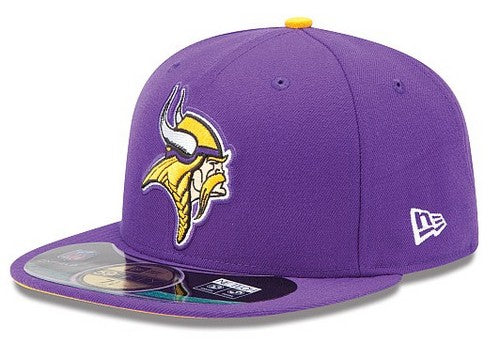 Minnesota Vikings NFL Fitted Hat with Team Logo - Purple and Yellow