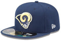 Los Angeles Rams NFL Fitted Hat with Team Logo - Navy Blue