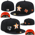 Houston Astros Texas Heritage Fitted Hat - Black & Orange