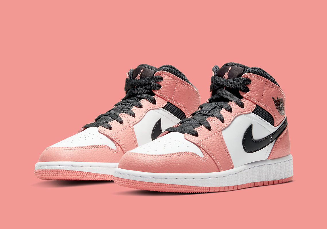 Jordan 1 Mid Pink Quartz 555112 Sneakers