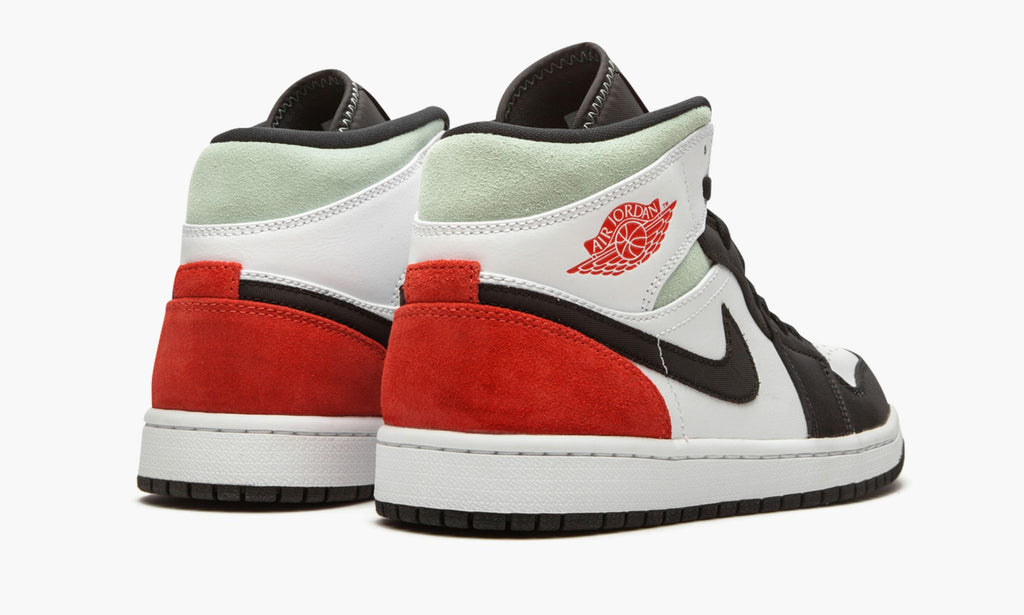 Jordan 1 Mid SE Red Grey Black Toe Sneakers