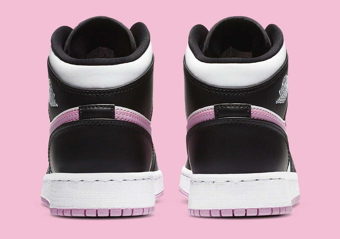 Jordan 1 Mid White Black Light Arctic Pink Sneakers