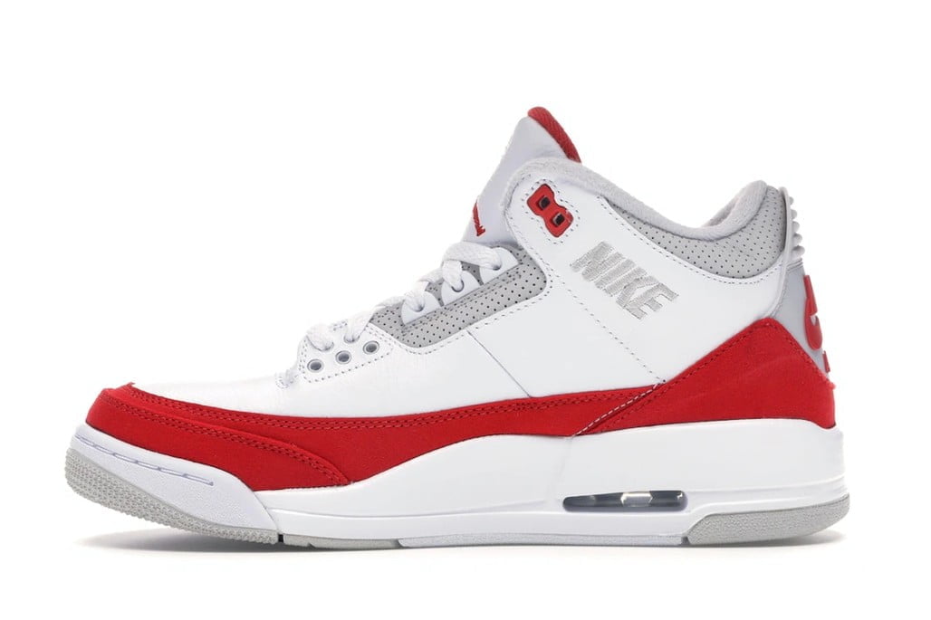 Jordan 3 Retro Tinker White University Red Sneakers