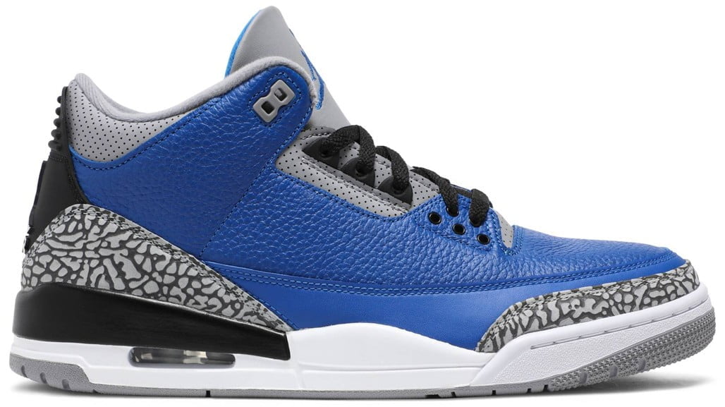 Jordan 3 Retro Varsity Royal Cement Sneakers