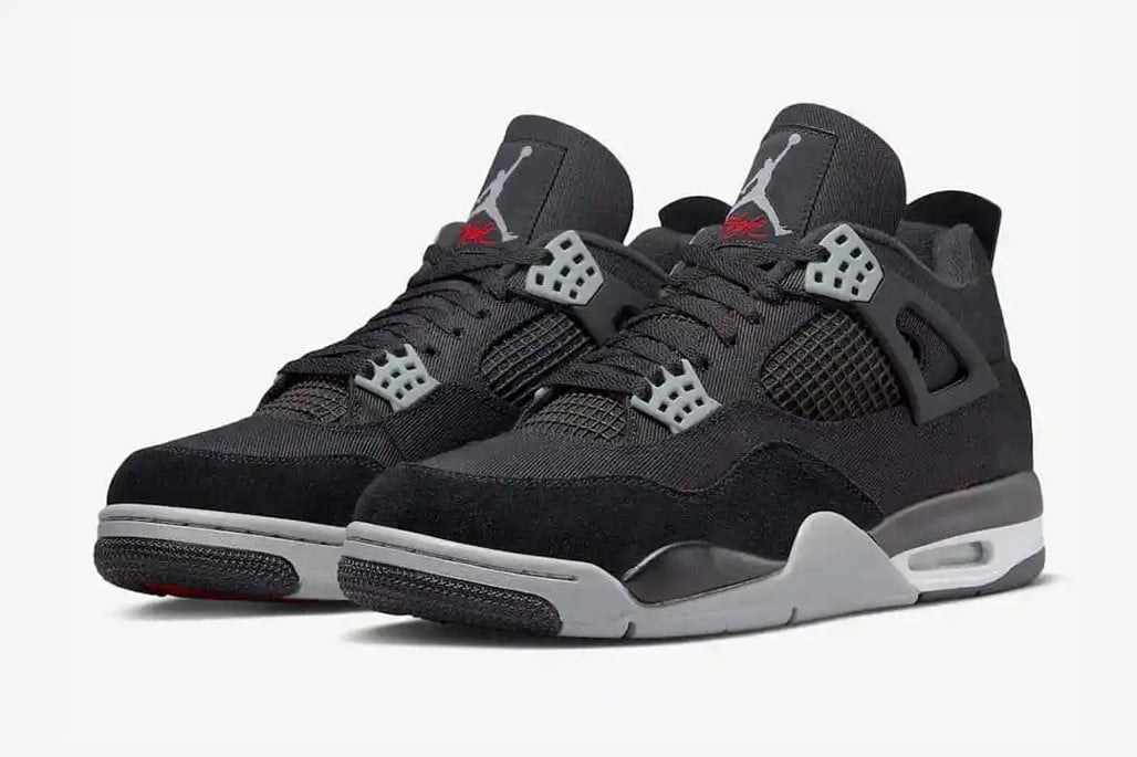 Jordan 4 Retro SE Black Canvas Sneakers