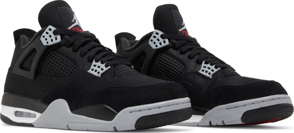 Jordan 4 Retro SE Black Canvas Sneakers