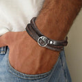 Manila Leather & Zinc Alloy Bracelet