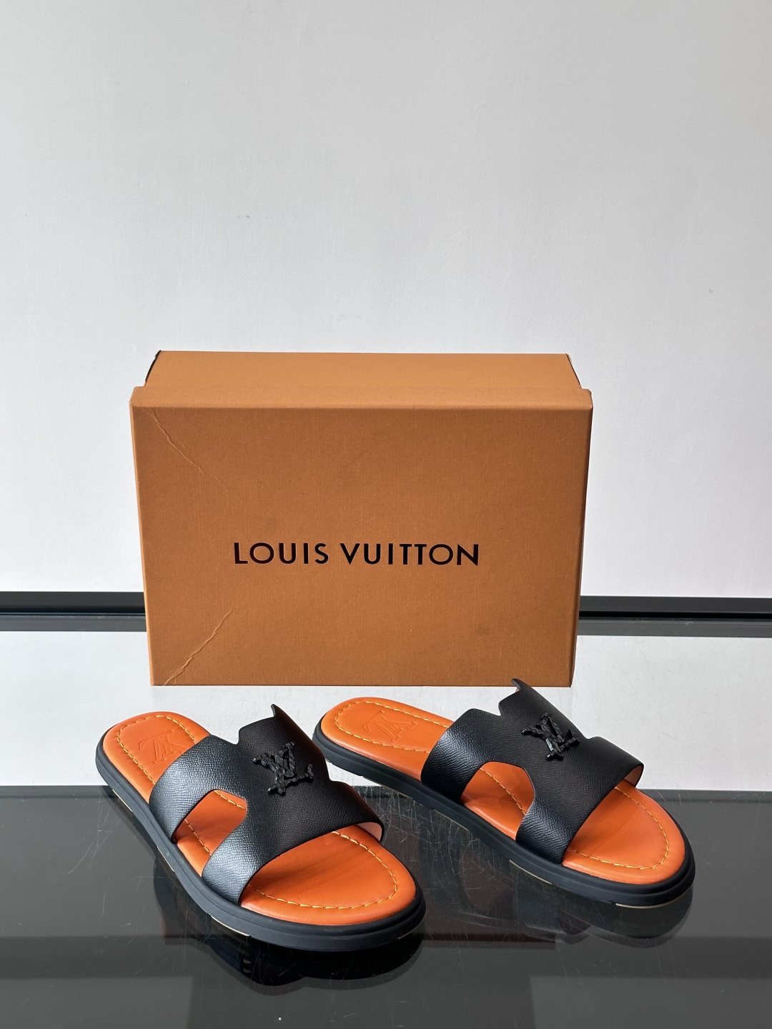 Louis Vuitton Isola Monogram Slide Sandals — front
