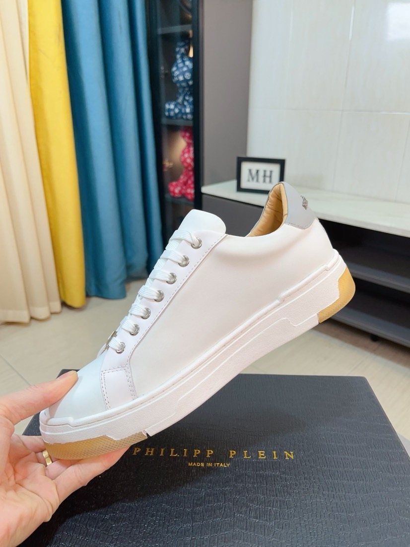 Philipp Plein White Gum Sole Sneakers — back