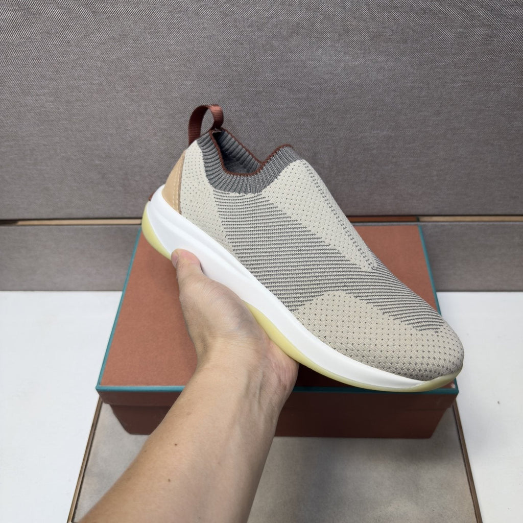 Men’s Knit-Look Slip-On Sneakers — model