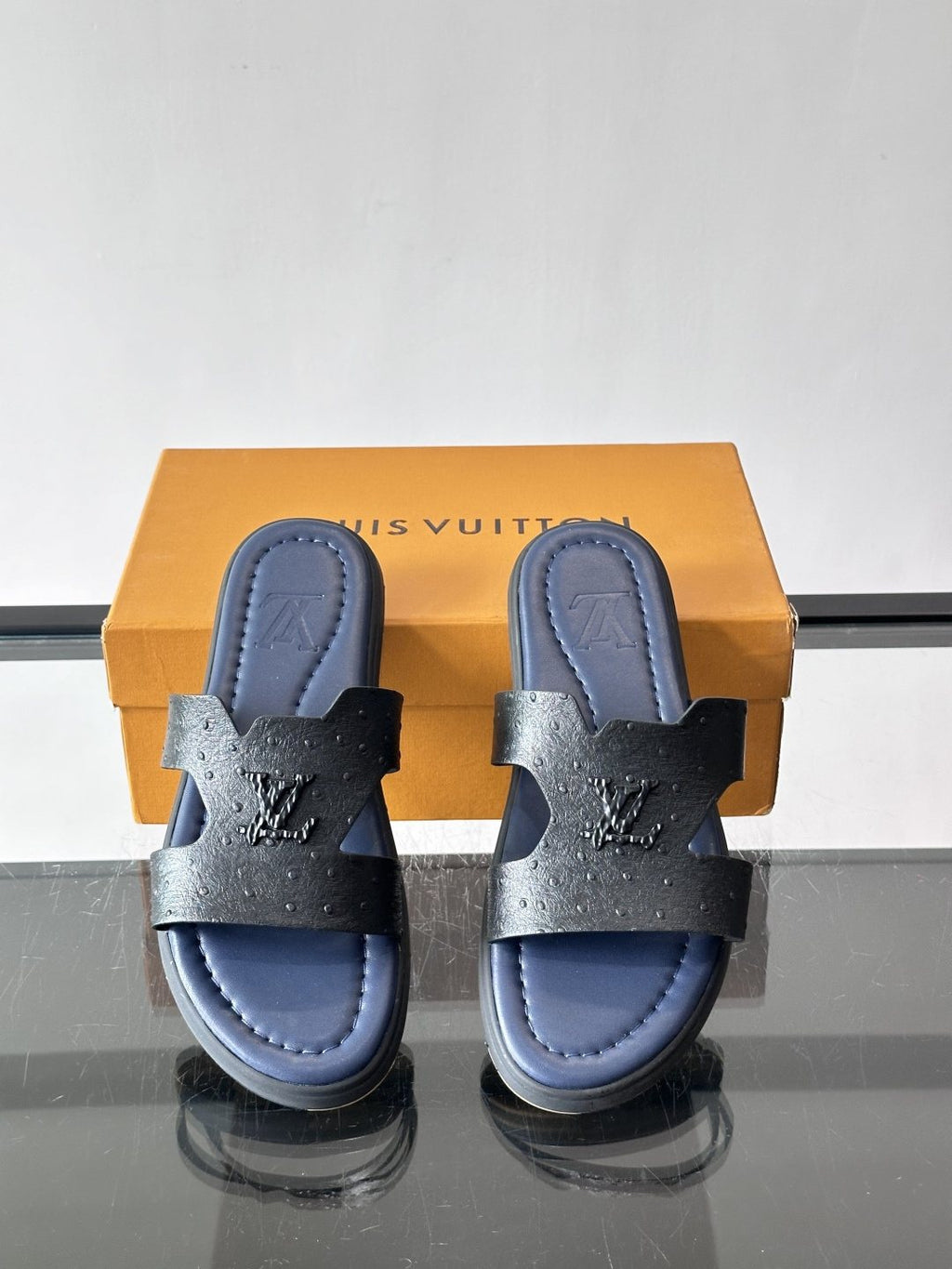 Louis Vuitton Monogram Slide Sandals — front