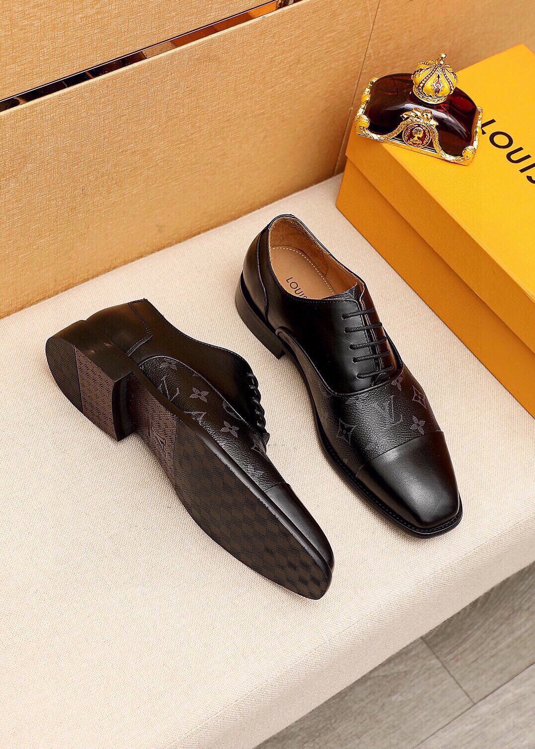Louis Vuitton Monogram Lace-Up Dress Shoes — front