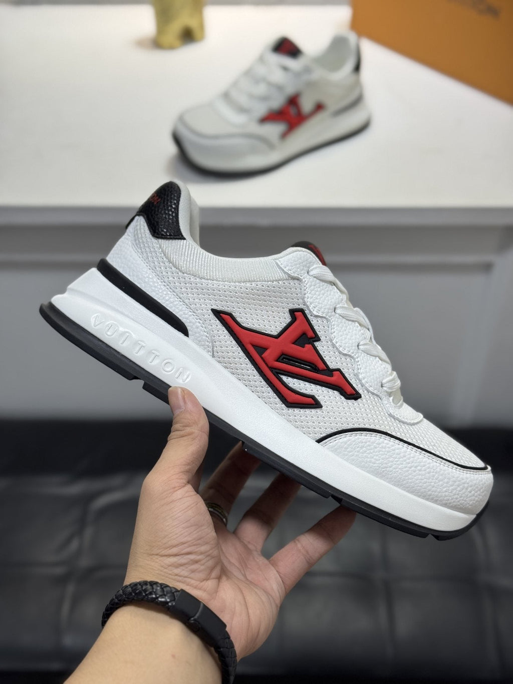 Louis Vuitton Low-Top Logo Sneakers — side