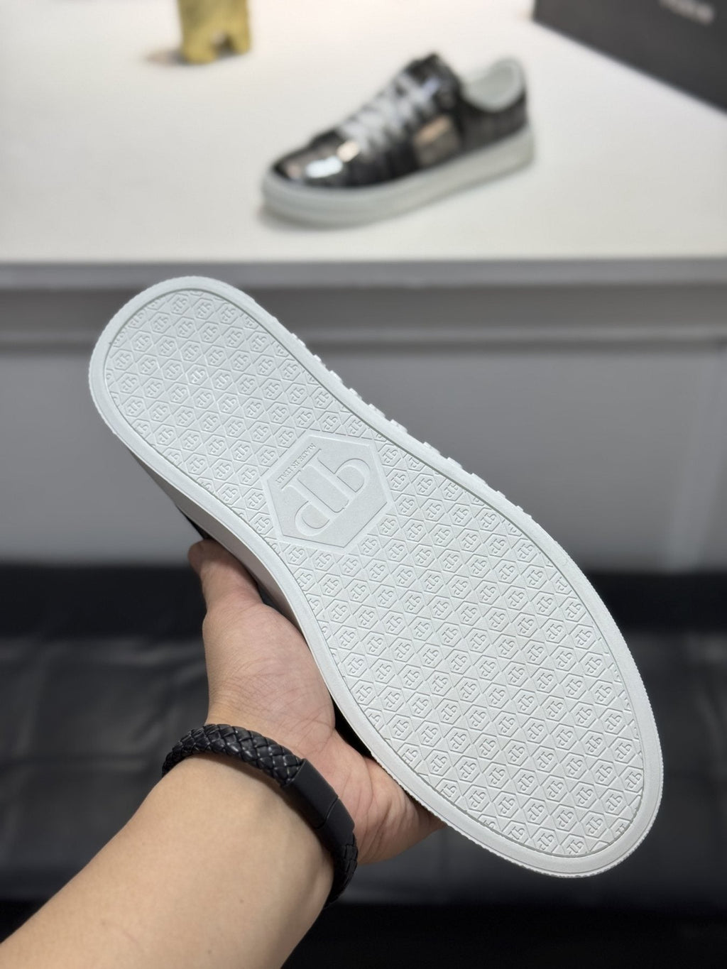 Philipp Plein Textured Low-Top Sneakers — detail
