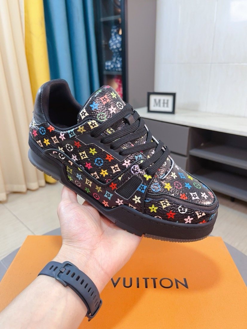 Louis Vuitton Multicolor Motif Low-Top Sneakers — model