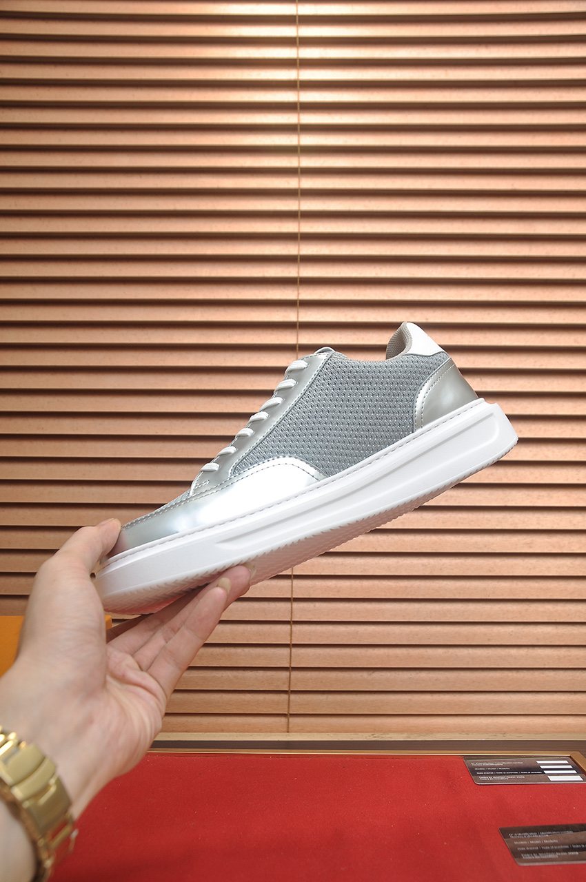 Louis Vuitton Metallic Panel Low-Top Sneakers — model