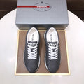 PRADA Black Quilted Low-Top Sneakers — front